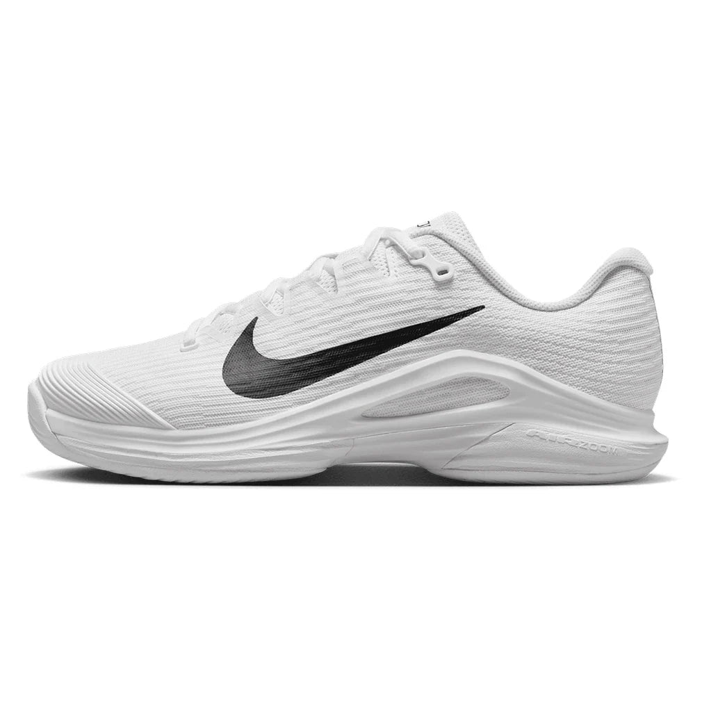 Women`s Zoom Vapor 12 Tennis Shoes White and Black Footwear Nike