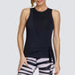 Women's Monica Tennis Tank Onyx Apparel Tail