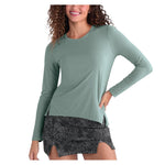 Women`s Gracen Long Sleeve Tennis Top Sage Apparel Tail