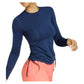 Women`s Chandra Long Sleeve Tennis Top Navy Blue Apparel Tail