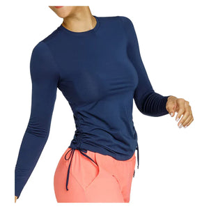 Women`s Chandra Long Sleeve Tennis Top Navy Blue Apparel Tail