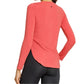 Women's Panem Long Sleeve Tennis Top Cherry Rose Apparel Tail