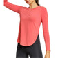 Women's Panem Long Sleeve Tennis Top Cherry Rose Apparel Tail