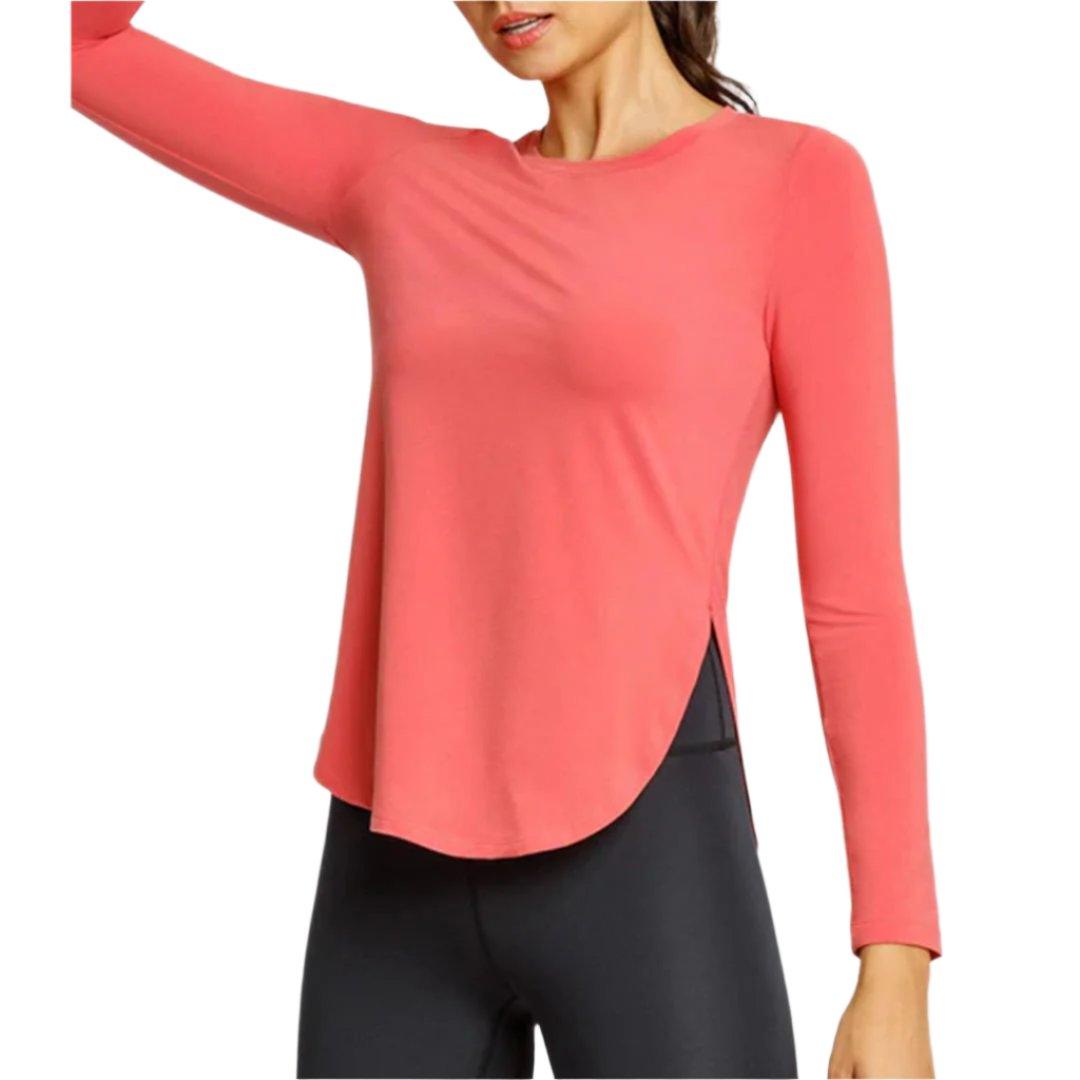 Women's Panem Long Sleeve Tennis Top Cherry Rose Apparel Tail