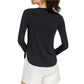 Women's Panem Long Sleeve Tennis Top Onyx Apparel Tail
