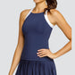 Women`s Zoraya Hi-Neck Tennis Tank Navy Blue Apparel Tail