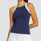 Women`s Zoraya Hi-Neck Tennis Tank Navy Blue Apparel Tail