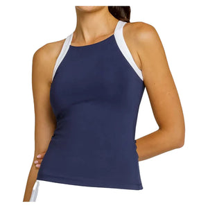 Women`s Zoraya Hi-Neck Tennis Tank Navy Blue Apparel Tail
