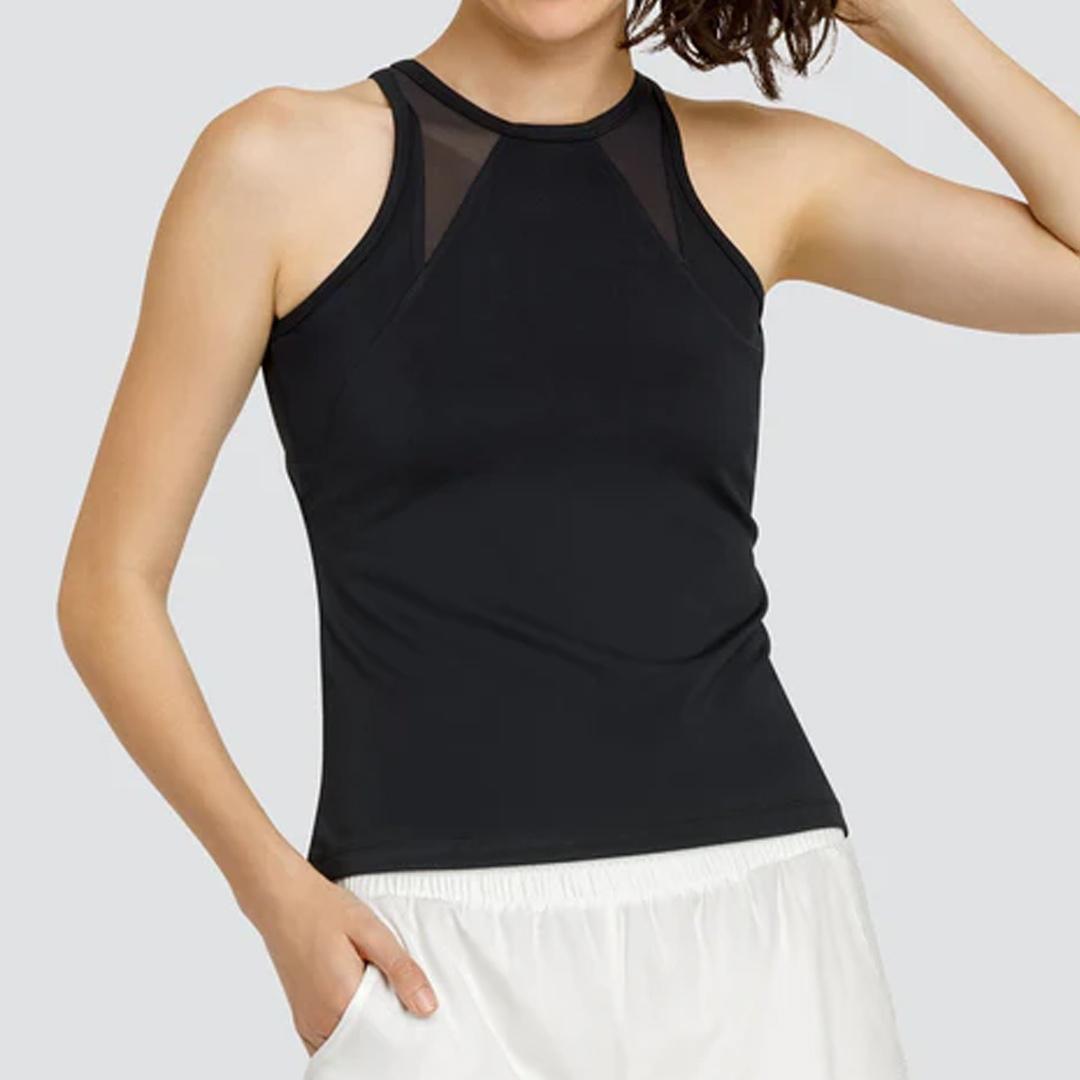 Women's Arancia Racerback Tennis Tank Onyx Apparel Tail