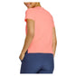 Women`s Bijou Short Sleeve Tennis Top Melon Punch Apparel Tail