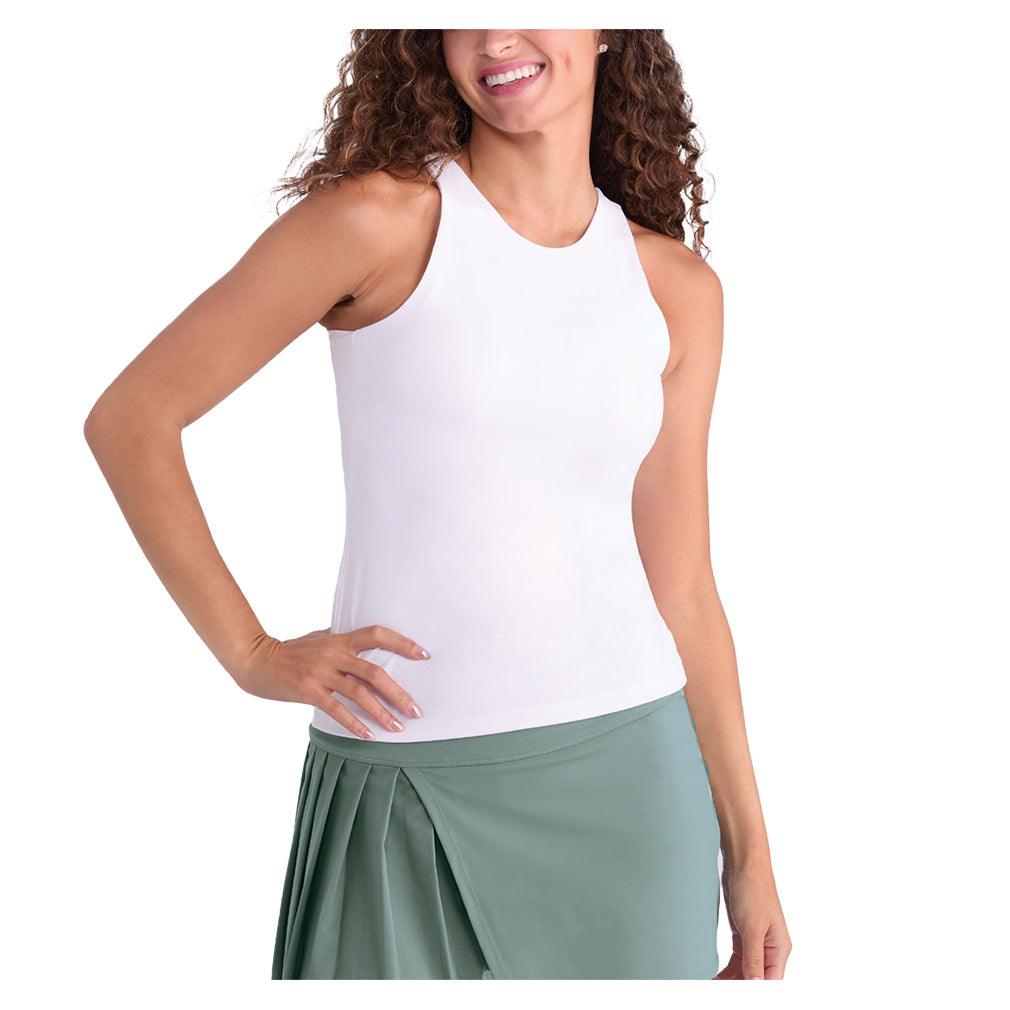 Women`s Foundation Hi-Neck Tennis Tank Chalk Apparel Tail
