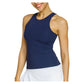 Women`s Foundation Hi-Neck Tennis Tank Navy Blue Apparel Tail