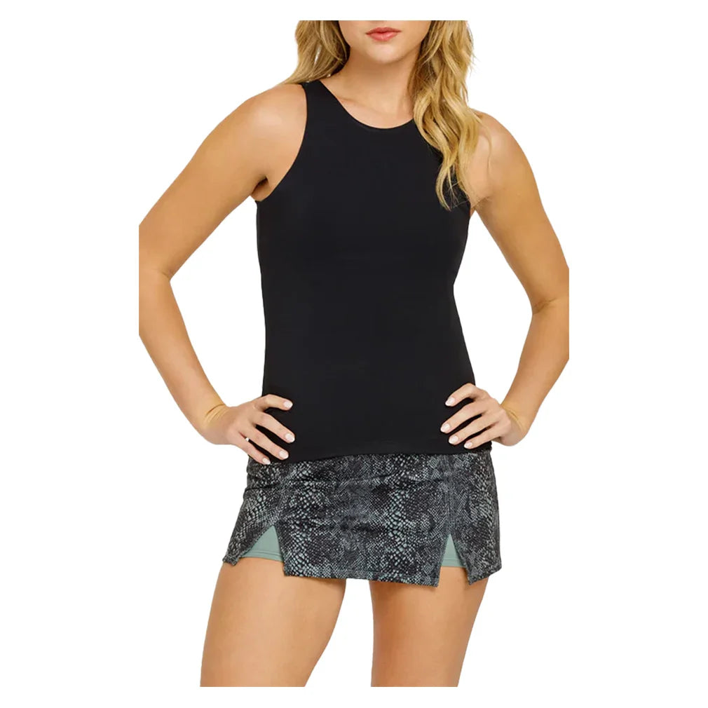 Women`s Foundation Hi-Neck Tennis Tank Onyx Apparel Tail