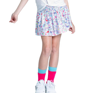 Girls` Diva Smocked Tennis Skort Multicolor Apparel Lucky In Love