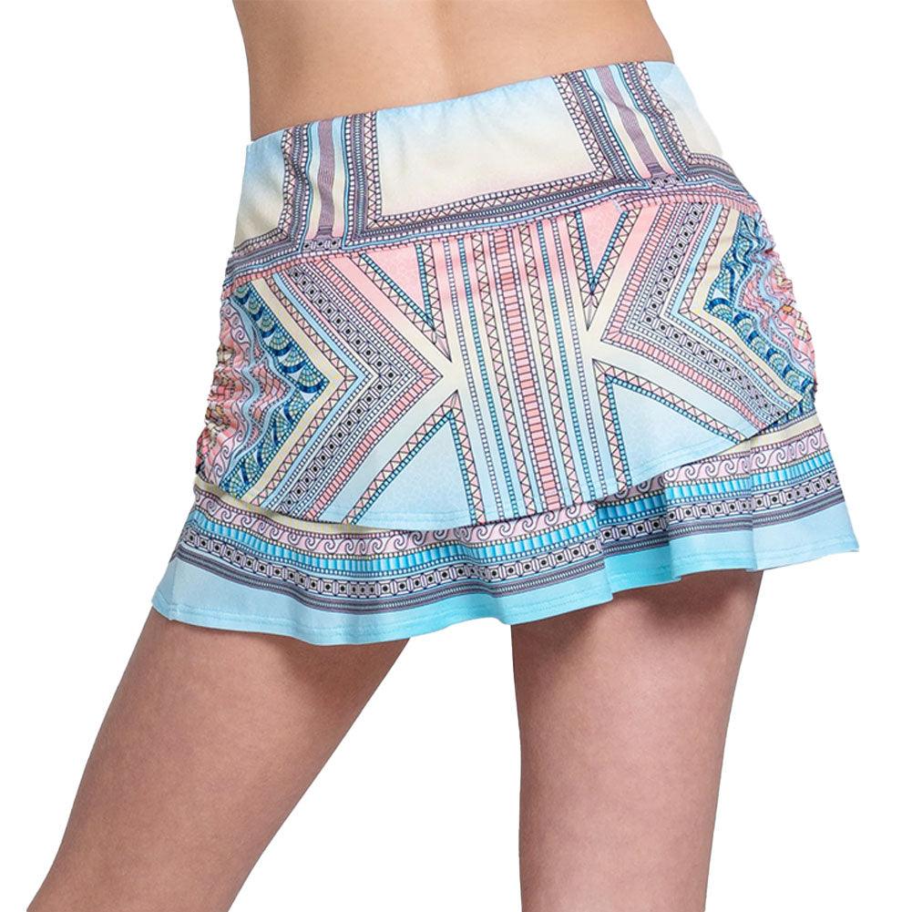 Girls` Lucky Club Ruche Tennis Skort Cool Blue Apparel Lucky In Love