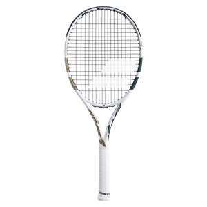 Boost Wimbledon Prestrung Tennis Racquet White and Gold Racquets Babolat