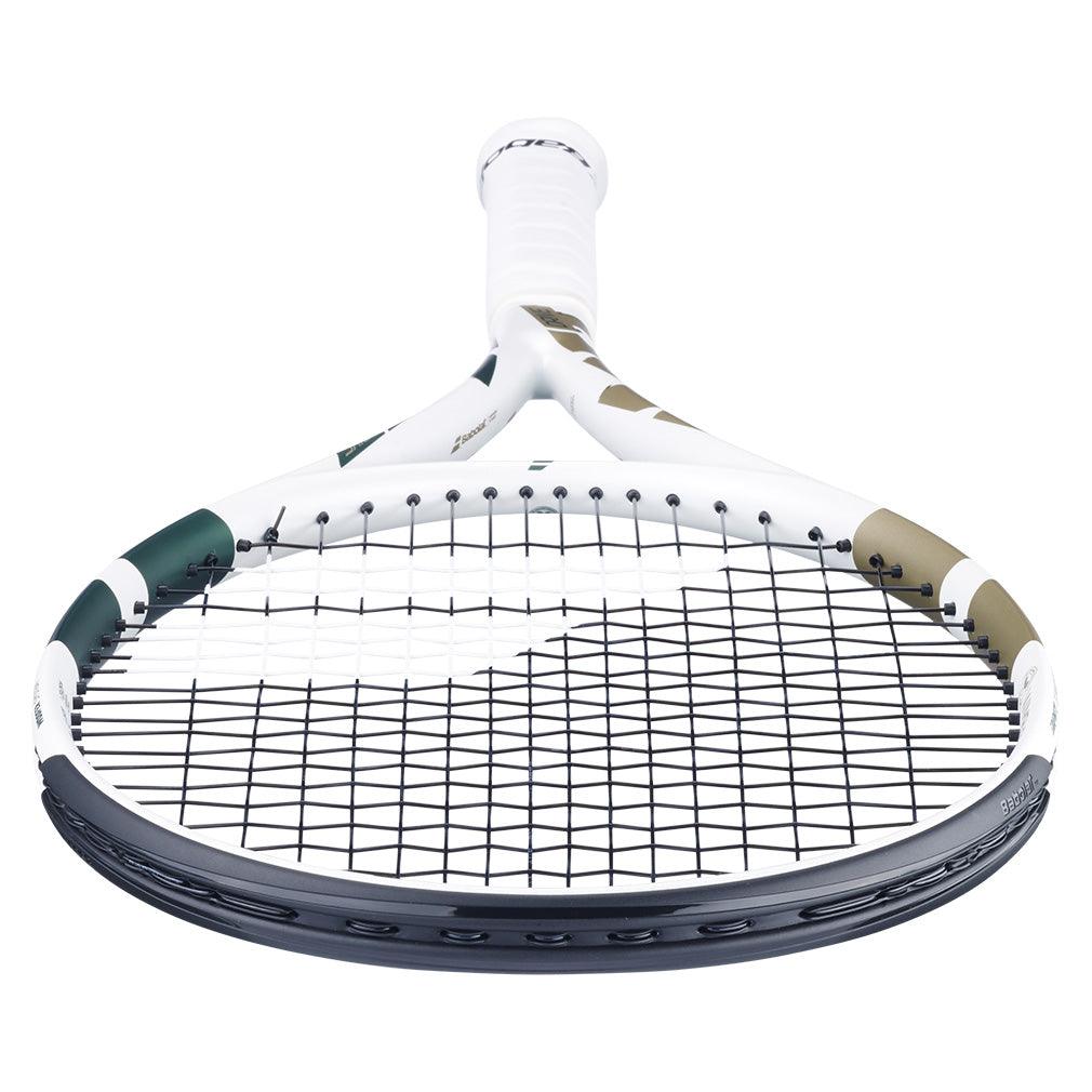 Boost Wimbledon Prestrung Tennis Racquet White and Gold Racquets Babolat