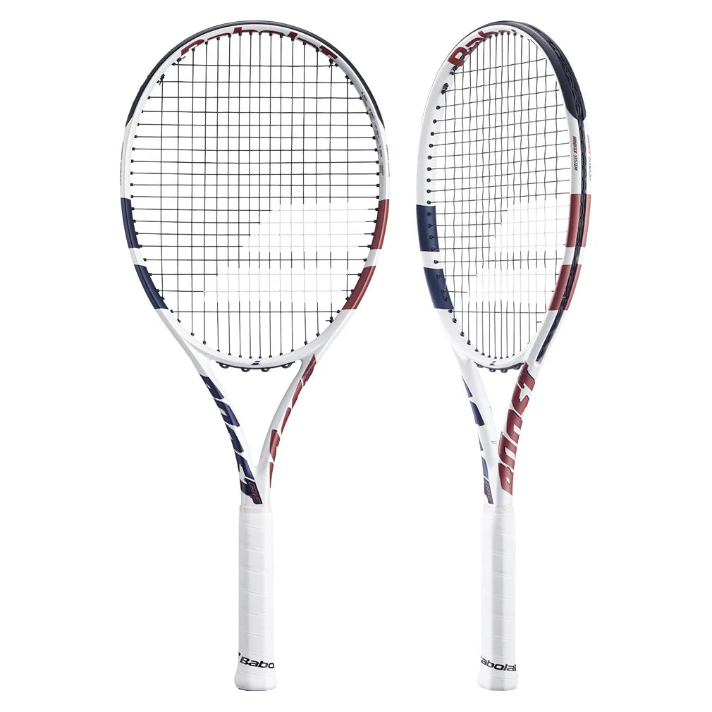 Boost Drive Prestrung Tennis Racquet White and Blue Racquets Babolat