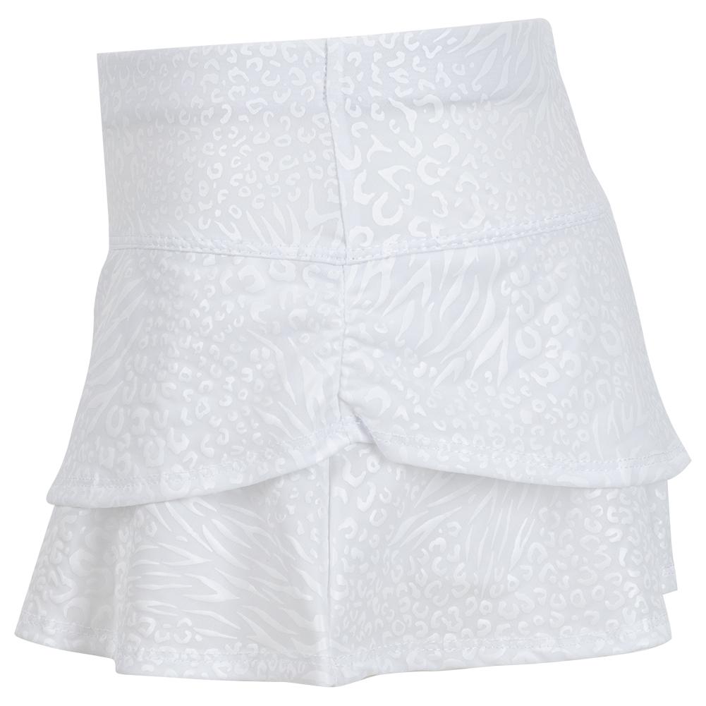 Girls' Fun and Wild Tennis Skort White Apparel Lucky In Love