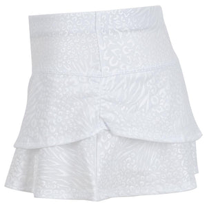 Girls' Fun and Wild Tennis Skort White Apparel Lucky In Love
