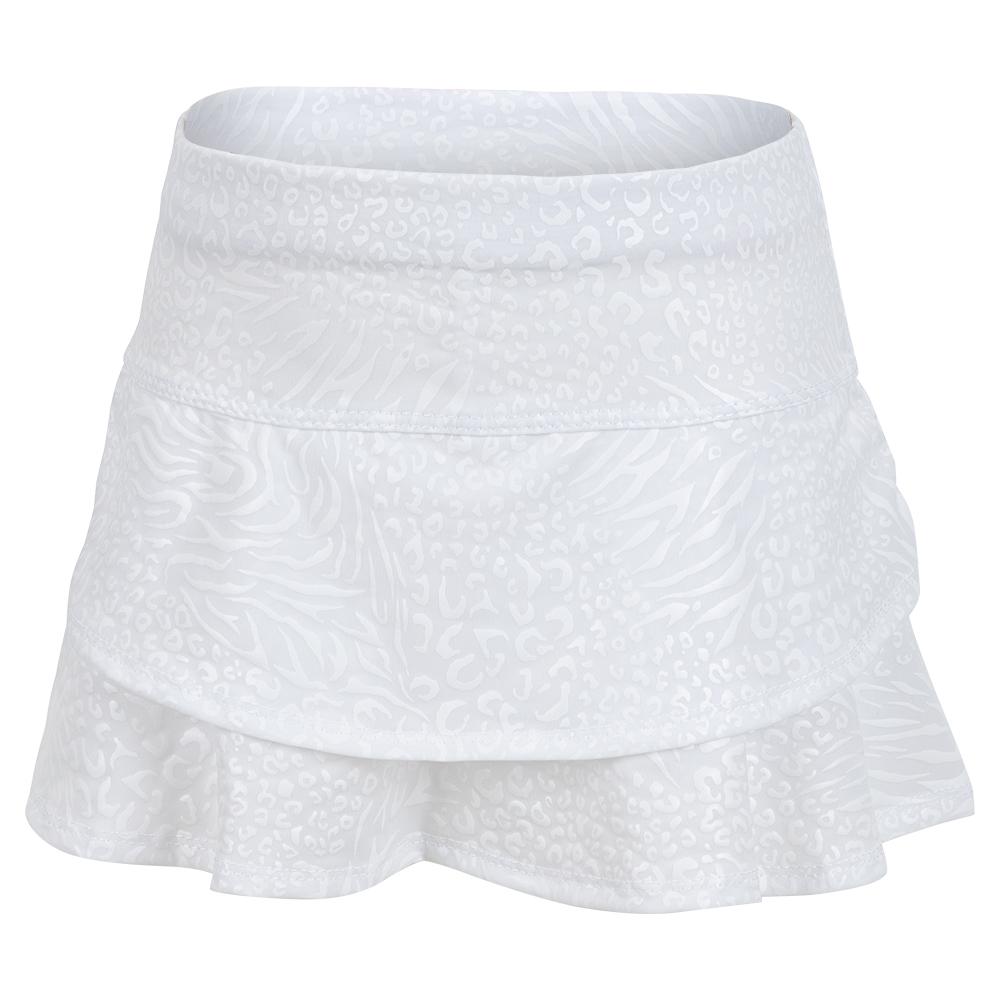 Girls' Fun and Wild Tennis Skort White Apparel Lucky In Love