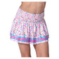 Girls` Cheetah Drip Smocked Tennis Skort Mulberry Apparel Lucky In Love