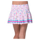 Girls` Cheetah Drip Smocked Tennis Skort Mulberry Apparel Lucky In Love