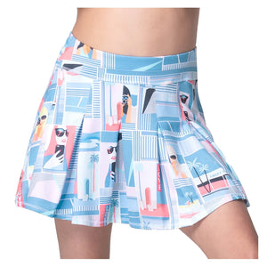 Girls' Linen Nouveau Tennis Skort Periwinkle Apparel Lucky In Love