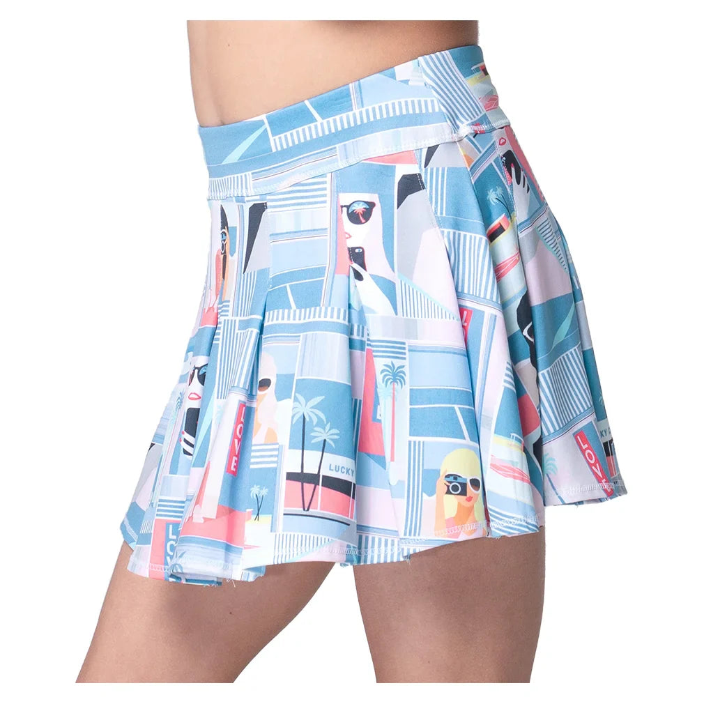 Girls' Linen Nouveau Tennis Skort Periwinkle Apparel Lucky In Love