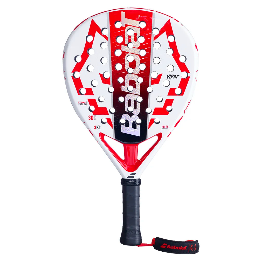 Viper Juan Lebron 2025 Padel Racquet White and Red Padel Racquets Babolat