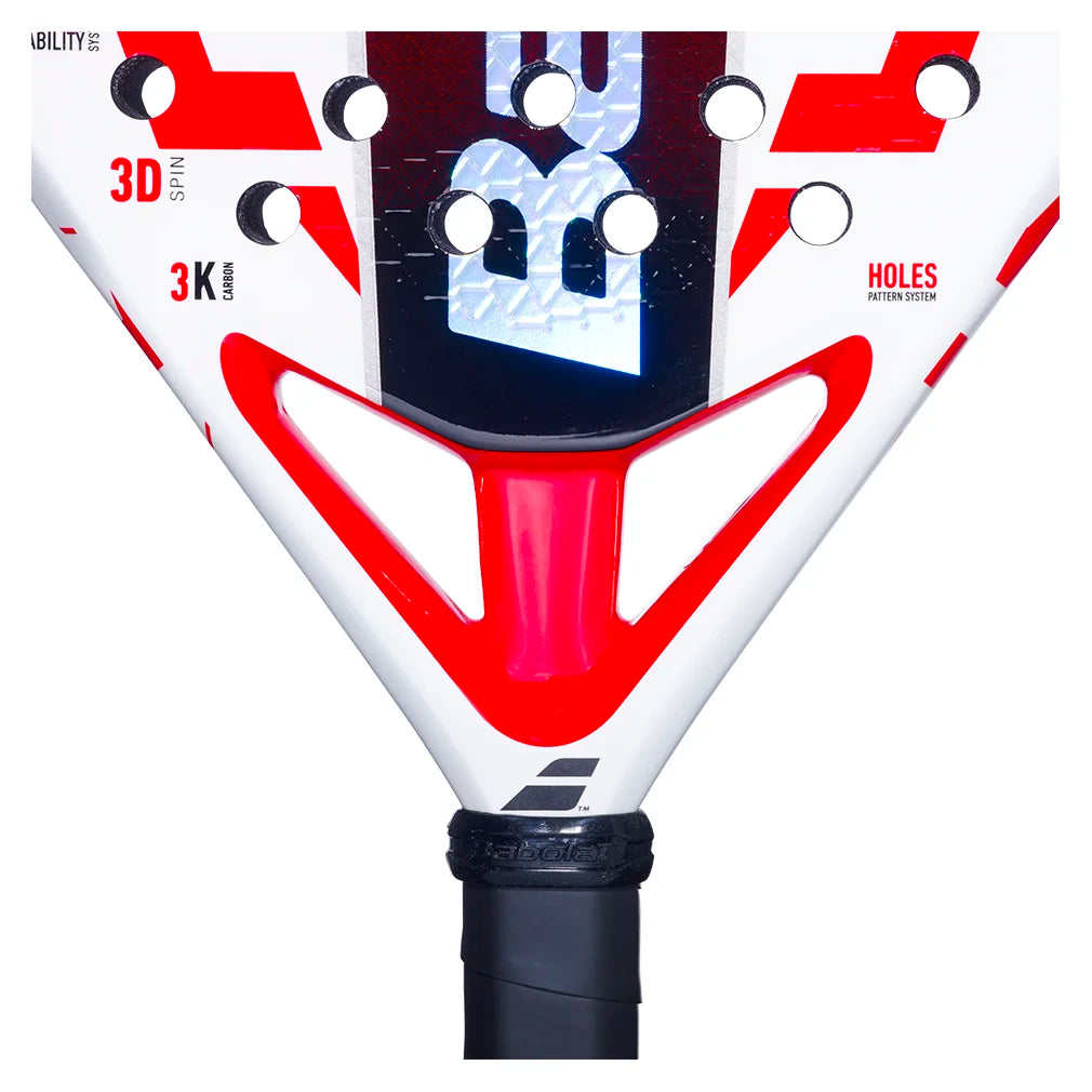 Viper Juan Lebron 2025 Padel Racquet White and Red Padel Racquets Babolat