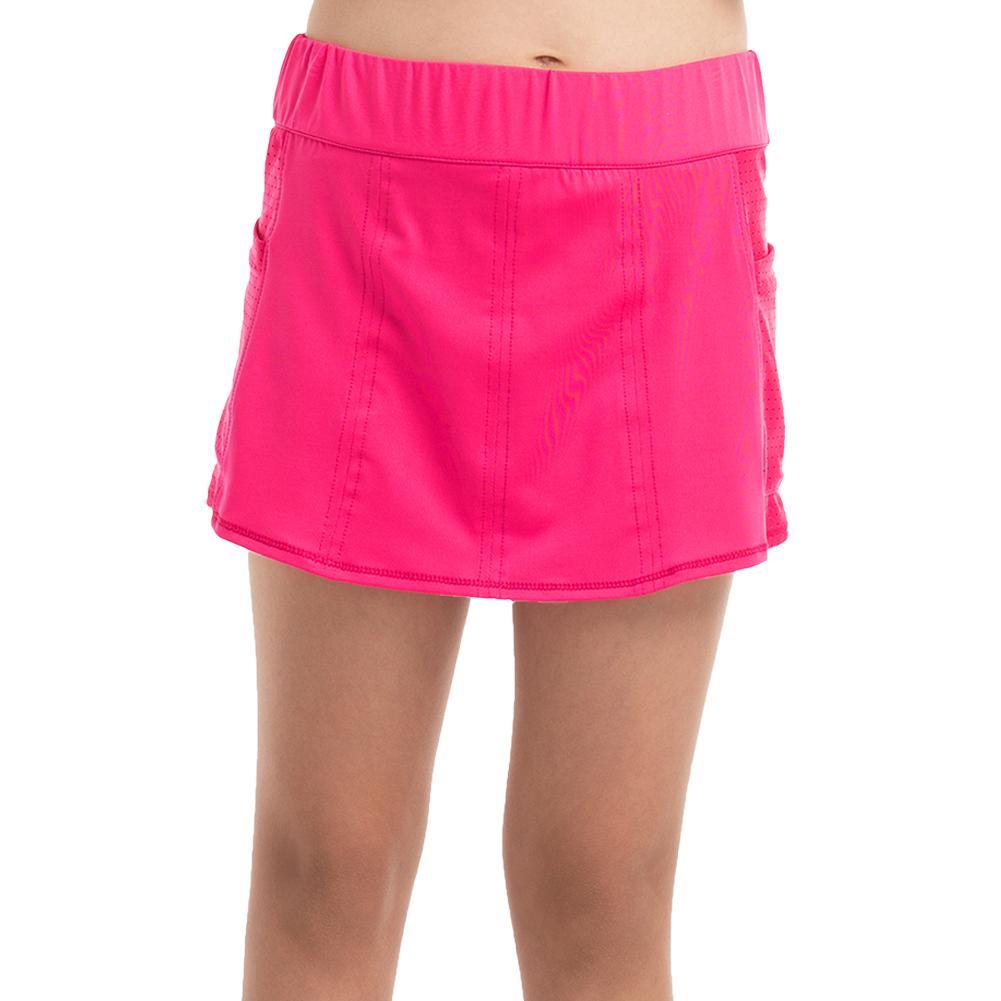 Girl's Fast Serve Pocket Tennis Skort Shocking Pink Apparel Lucky In Love