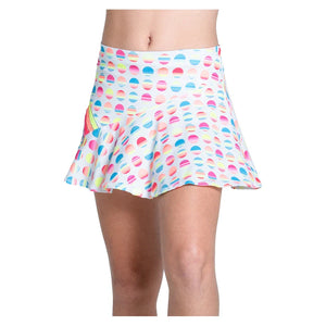 Girls` Retro Sunset Tennis Skort White Apparel Lucky In Love