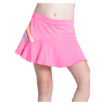 Girls` Prisma Stripe Tennis Skort Pink Apparel Lucky In Love