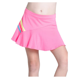 Girls` Prisma Stripe Tennis Skort Pink Apparel Lucky In Love