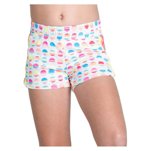 Girls` Retro Sunset Tennis Short White Apparel Lucky In Love