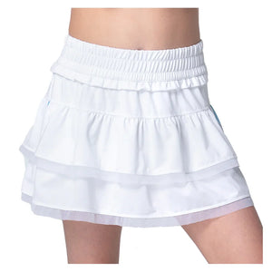 Girls' Linen Play Tennis Skort White Apparel Lucky In Love