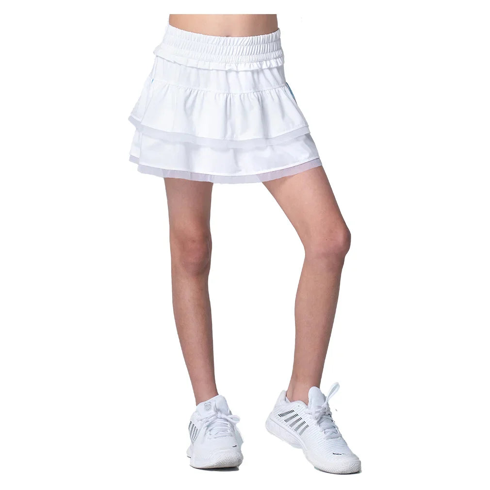 Girls' Linen Play Tennis Skort White Apparel Lucky In Love
