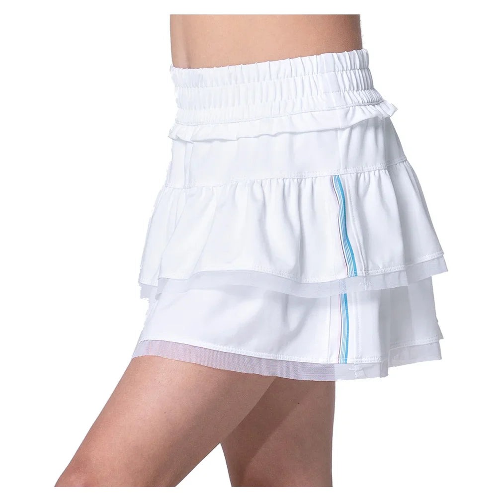 Girls' Linen Play Tennis Skort White Apparel Lucky In Love
