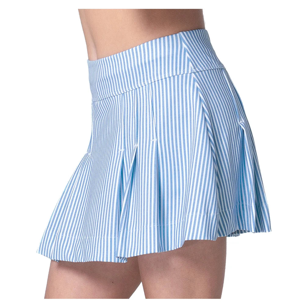 Girls' Linen Stripe Pleat Tennis Skort Periwinkle Apparel Lucky In Love