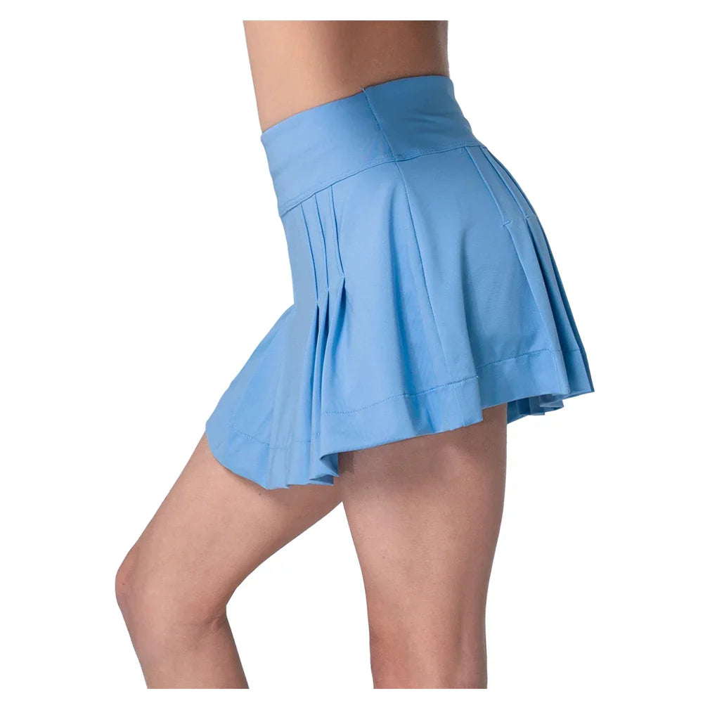 Women`s Elite Pleat Tennis Skort Periwinkle Apparel Lucky In Love