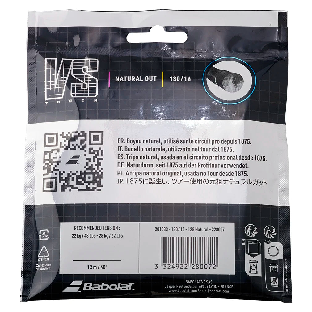Touch VS 16g 150 Years Tennis String Natural Accessories Babolat