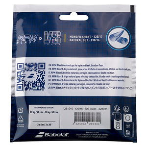 RPM Blast 125 + Touch VS 130 150 Year Anniversary Tennis String Strings Babolat