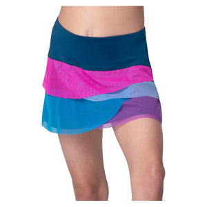 Girls` Mesh Scallop Tennis Skort Navy Apparel Lucky In Love