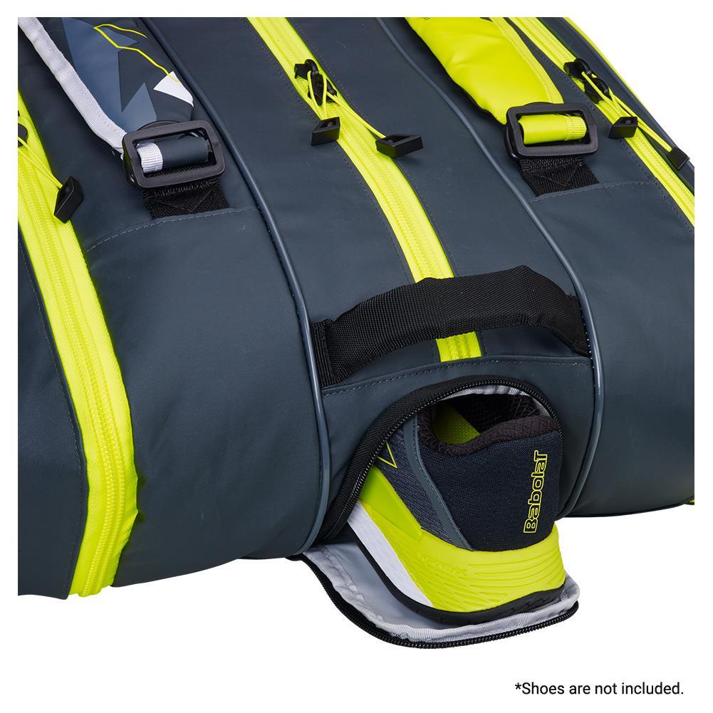 Pure Aero 12 Pack Tennis Bag Grey and Yellow Bags Babolat