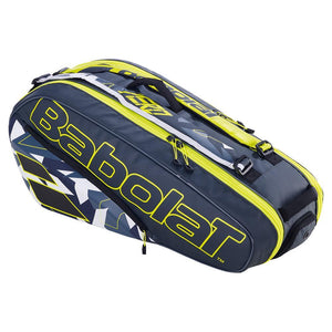 Pure Aero 6 Pack Tennis Bag Grey and Yellow Bags Babolat