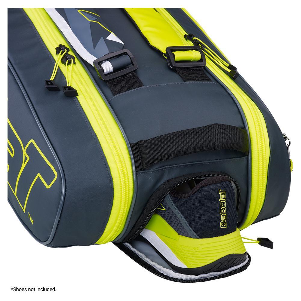 Pure Aero 6 Pack Tennis Bag Grey and Yellow Bags Babolat