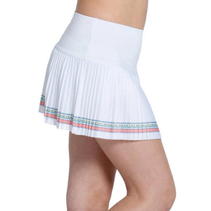 Girls` Lucky Stripe Pleated Tennis Skort White Apparel Lucky In Love