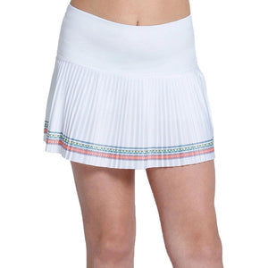 Girls` Lucky Stripe Pleated Tennis Skort White Apparel Lucky In Love