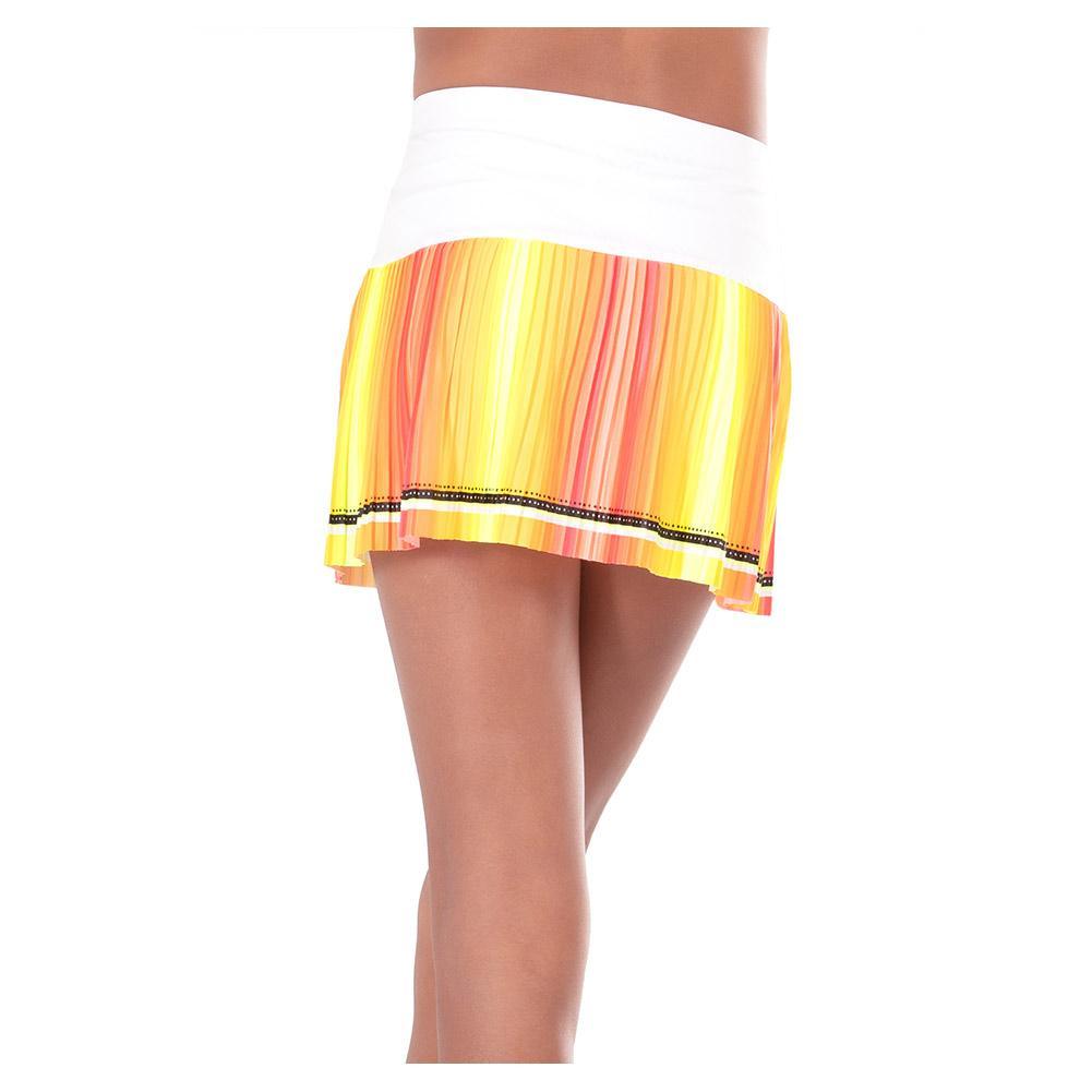 Girl's Heat Wave Pleated Tennis Skort Neon Yellow Apparel Lucky In Love